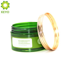 Plastic jar with gold cap face care cream cosmetic packaging with metal cap